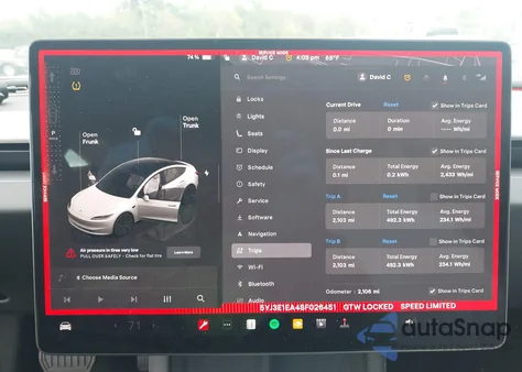 2025 Tesla Model 3 Long Range Rear-Wheel Drive z USA, uszkodzony, nr VIN 5YJ3E1EA4SF026451